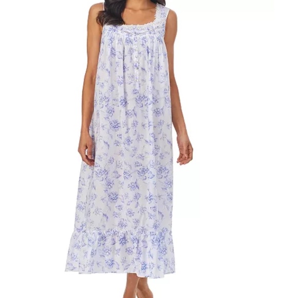 NEW Eileen West Sleeveless Cotton Ballet Nightgown - Picture 1 of 6
